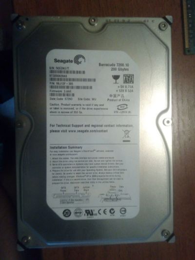 Лот: 13926912. Фото: 1. 200Gb Жесткий диск Интересен обмен. Жёсткие диски (HDD)