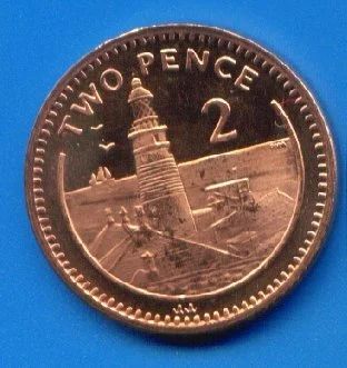 Лот: 8853282. Фото: 1. Гибралтар 2 пенса 2000 (с211). Великобритания и острова