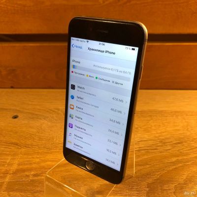 Лот: 18192152. Фото: 1. Смартфон Apple iPhone 6 Silver... Смартфоны