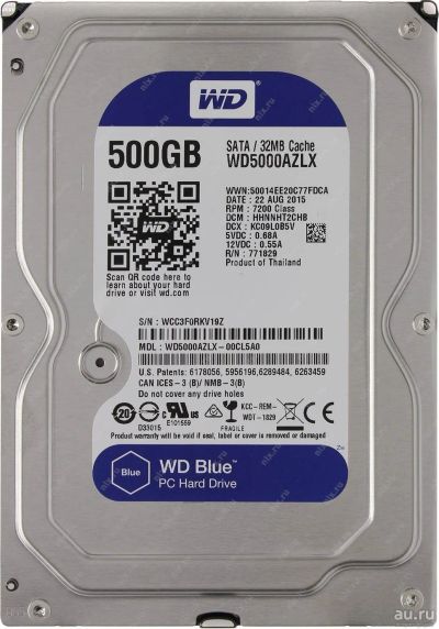 Лот: 13221034. Фото: 1. WD 500Gb. Жёсткие диски (HDD)