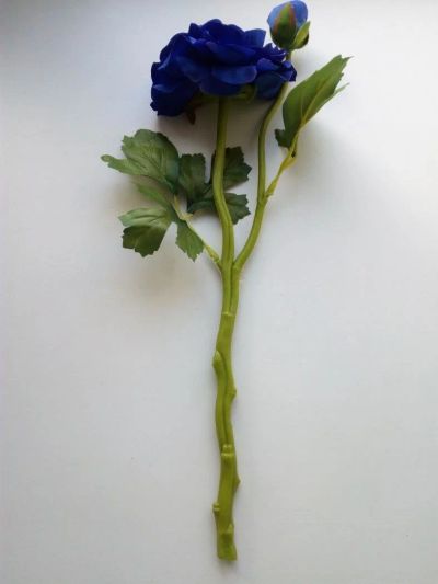 Лот: 10385545. Фото: 1. Роза с бутоном из шёлка, 35 см... Искусственные и сувенирные цветы