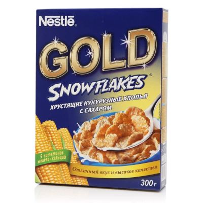 Лот: 10168015. Фото: 1. Готовый завтрак Nestle Gold Snowflakes... Готовые блюда