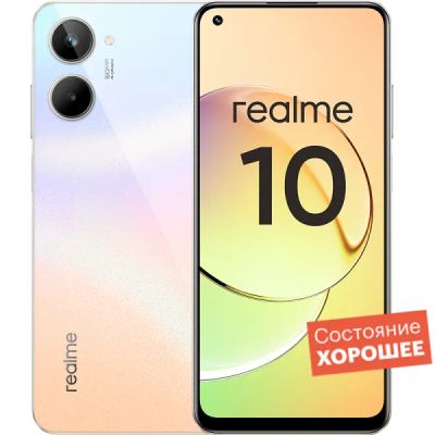 Лот: 22221348. Фото: 1. Смартфон realme 10 4/128GB Белый... Смартфоны