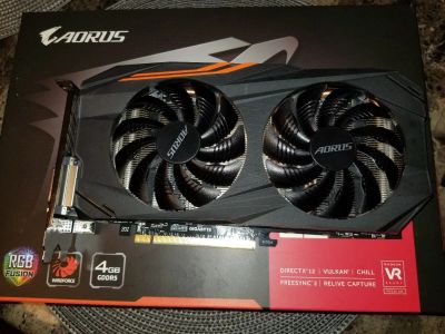 Лот: 12775334. Фото: 1. Radeon RX 570 Gigabyte Aorus на... Видеокарты