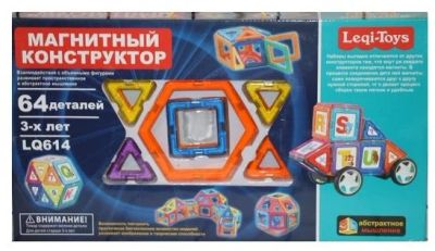 Лот: 8684277. Фото: 1. Магнитный конструктор 64 Аналог. Конструкторы