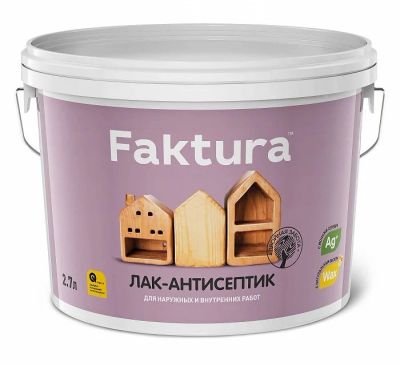 Лот: 20417111. Фото: 1. Лак-антисептик FAKTURA, акрил... Краски, лаки, растворитель
