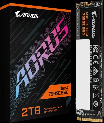 Лот: 25762844. Фото: 1. 2Tb SSD M.2 Gigabyte Aorus Gen4... SSD-накопители