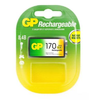 Лот: 24572303. Фото: 1. Аккумулятор GP Крона, с повышенной... Батарейки, аккумуляторы, элементы питания