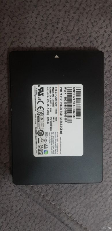 Лот: 14109829. Фото: 1. SSD Samsung 256gb MZ7LN256CHP. SSD-накопители