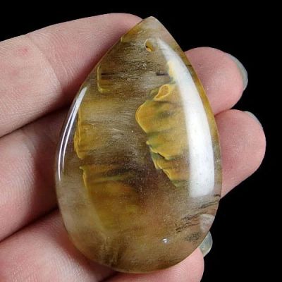 Лот: 6315149. Фото: 1. Черри кварц кулон бусина 46x30x7mm. Драгоценные и поделочные камни