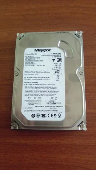 Лот: 5343821. Фото: 1. HDD 80GB SATA Maxtor STM380815AS. Жёсткие диски (HDD)
