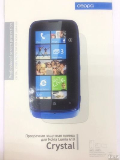 Лот: 9267762. Фото: 1. Защитная пленка Deppa Nokia 610... Защитные стёкла, защитные плёнки
