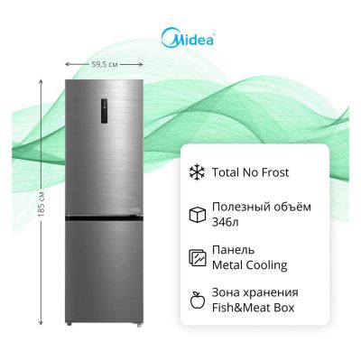 Лот: 25406306. Фото: 1. Холодильник Midea MDRB472MGF46OM. Холодильники, морозильные камеры