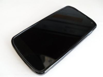 Лот: 3096812. Фото: 1. Nexus 4 черный силиконовый чехол. Чехлы, бамперы