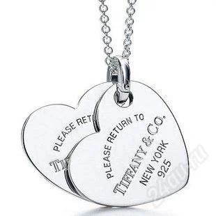 Лот: 968031. Фото: 1. Tiffany&Co кулон сердечки. Кулоны, подвески