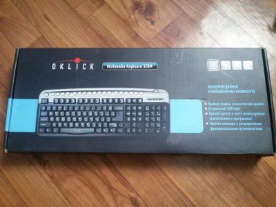 Лот: 9115465. Фото: 1. oklick multimedia keyboard 320m. Клавиатуры и мыши