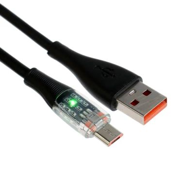 Лот: 25615159. Фото: 1. Кабель, 2 А, MicroUSB - USB, прозрачный... Чехлы, коврики, оплетки руля