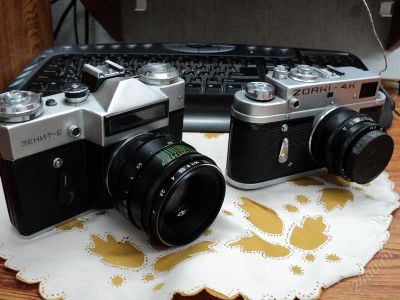 Лот: 859010. Фото: 1. 2 неисправных фотоаппарата. Плёночные дальномерные, шкальные