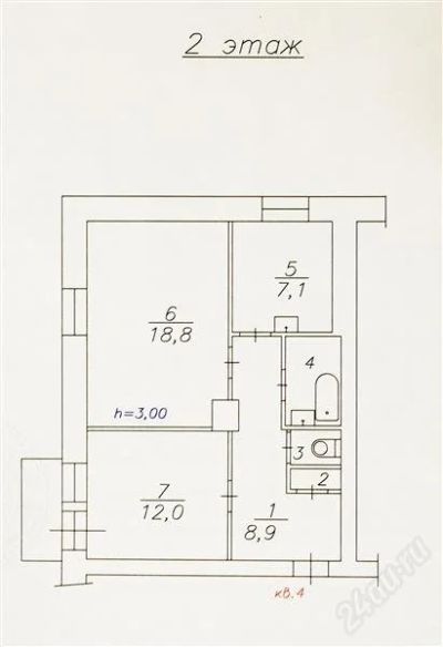 Лот: 1630053. Фото: 1. 2-х комнатная квартира, Астраханская... Квартиры, студии