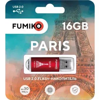 Лот: 21599937. Фото: 1. Флешка Fumiko Paris 16GB | Цвет... USB-флеш карты