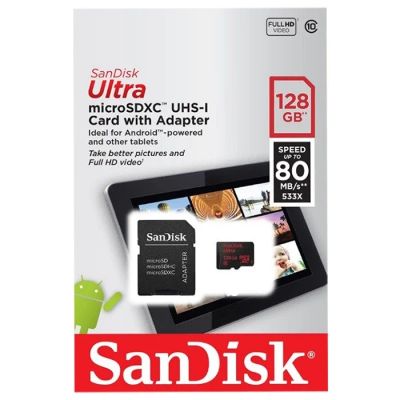 Лот: 12097122. Фото: 1. Карта памяти MicroSD 128GB SanDisk... Карты памяти