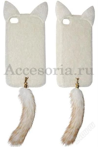 Лот: 2759754. Фото: 1. Кейс-чехол для iPhone 4 Мех черный... Чехлы, бамперы