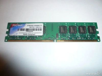 Лот: 4638168. Фото: 1. DDR 2 Patriot 1GB PC2-5300 CL5. Оперативная память