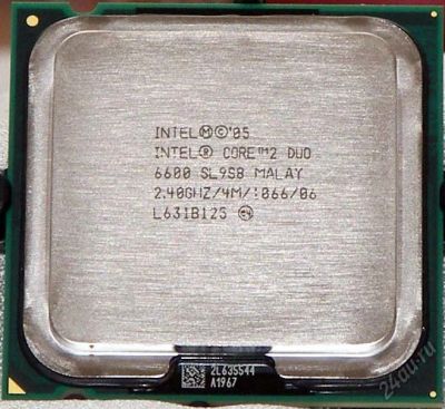 Лот: 5964769. Фото: 1. Процессор Intel Core 2 Duo E6600... Процессоры