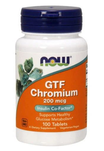 Лот: 18819841. Фото: 1. NOW GTF Chromium Chelate 200 мкг... Спортивное питание, витамины