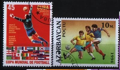 Лот: 6973534. Фото: 1. Азербайджан1994г Куба 2010г футбол... Марки