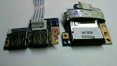 Лот: 11960163. Фото: 1. Плата USB + картридер для ноутбука... Платы расширения, контроллеры, доп. порты