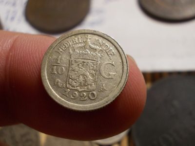 Лот: 16623077. Фото: 1. Отличная редкая 1/10 Гульдена-Нидерландская... Россия до 1917 года