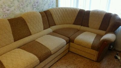 Лот: 6606502. Фото: 1. Мягкий уголок с креслом. Комплекты мягкой мебели