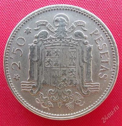 Лот: 2689194. Фото: 1. (№2494/LS) 2,5 песеты 1953 (1956... Европа