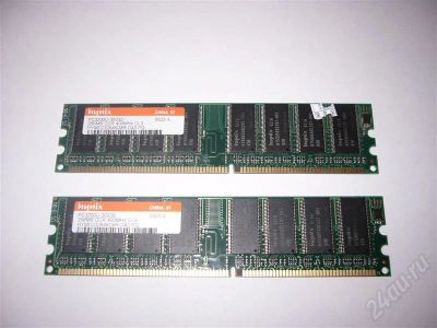 Лот: 431957. Фото: 1. Hynix 2 планки 256MB PC3200/400MHz. Оперативная память