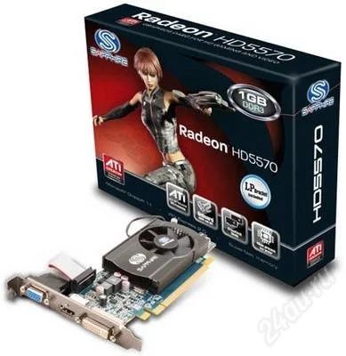 Лот: 916458. Фото: 1. radeon hd 5570 1gb sapphire гарантия... Видеокарты