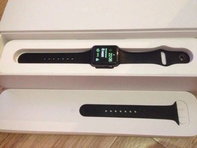 Лот: 7536461. Фото: 1. Apple Watch Spase gray 38mm. Смарт-часы, фитнес-браслеты, аксессуары