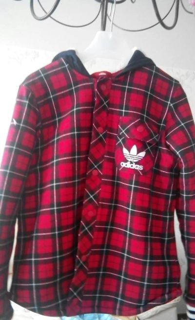Лот: 8027846. Фото: 1. Утепленная рубаха adidas на мальчика... Спортивная одежда