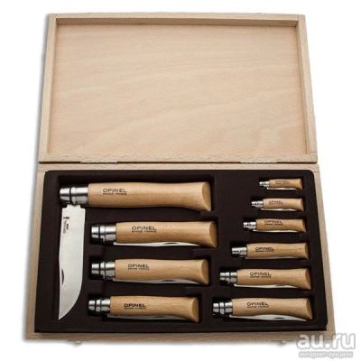Лот: 16342021. Фото: 1. Набор из 10 ножей Opinel в подарочной... Ножи, топоры