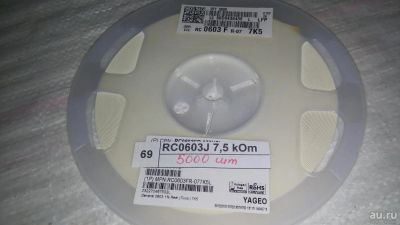 Лот: 9446659. Фото: 1. Резистор ЧИП SMD 0603 5% RC0603J... Резисторы