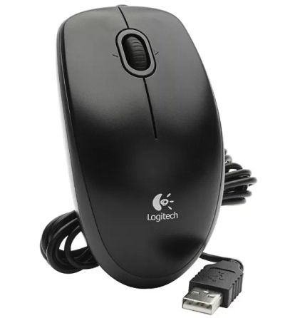 Лот: 12106629. Фото: 1. Мышка проводная Logitech В110. Клавиатуры и мыши