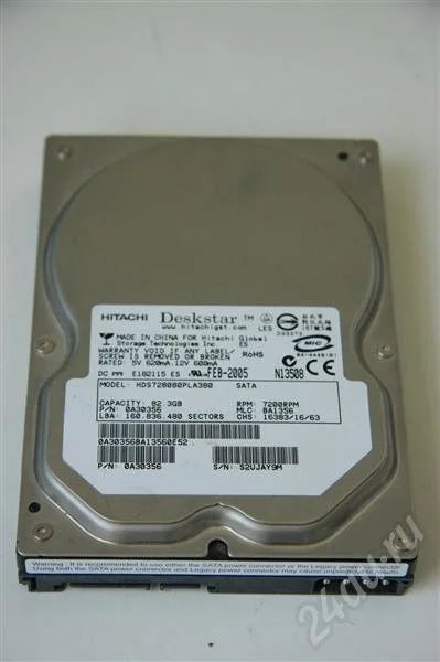 Лот: 432404. Фото: 1. HDD Hitachi (IBM) Deskstar 80... Жёсткие диски (HDD)