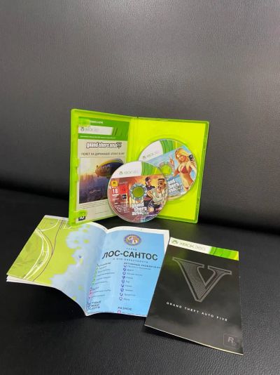Лот: 20045143. Фото: 1. Диск GTA V для Xbox 360. Игры для консолей