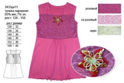 Лот: 990923. Фото: 1. туника с цветком. Другое (дети растут)