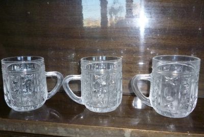 Лот: 11599543. Фото: 1. Кружки хрустальные, с ручками... Кружки, стаканы, бокалы