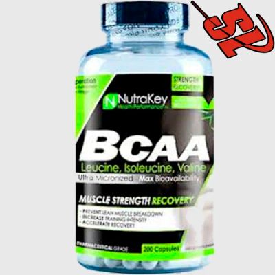 Лот: 7063080. Фото: 1. BCAA (200caps) NutraKey 66 порций... Спортивное питание, витамины