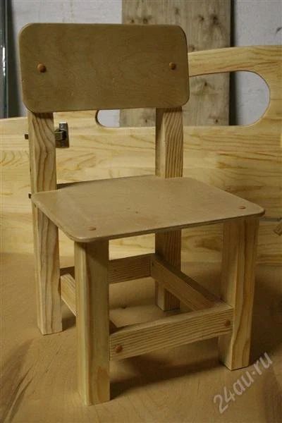 Лот: 1654153. Фото: 1. Стул Детский деревянный. Столики, стулья, парты