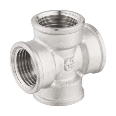 Лот: 25584616. Фото: 1. Крестовина 1/4", г-г-г-г, латунь... Фитинги, подводка