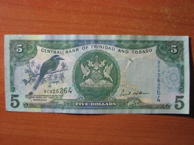 Лот: 4942828. Фото: 1. Тринидад и Табаго 5 долларов 2006... Америка