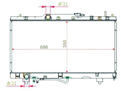 Лот: 3702173. Фото: 1. Радиатор toyota corona premio... Двигатель и элементы двигателя